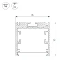 Профиль Arlight SL-ARC-3535-D800-A45 BLACK (320мм, дуга 1 из 8) 027640