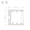 Профиль Arlight SL-ARC-3535-D1500-W90 BLACK (1180мм, дуга 1 из 4) 026599 Профиль Arlight SL-ARC-3535-D1500-W90 BLACK (1180мм, дуга 1 из 4) 026599