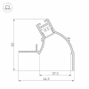 Профиль с боковым свечением Arlight ARH-Ceil-Bevel-Edge-2000 White 034981 Профиль с боковым свечением Arlight ARH-Ceil-Bevel-Edge-2000 White 034981