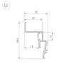 Профиль Arlight Stretch-Shadow-M-2000 Black 039510(1)