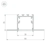Коннектор L-образный внутренний Arlight SL-Linia32-Fantom 030095 Коннектор L-образный внутренний Arlight SL-Linia32-Fantom 030095