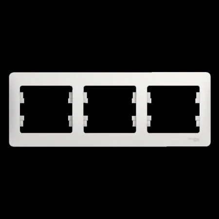 Рамка 3-постовая Systeme Electric Glossa белая GSL000103