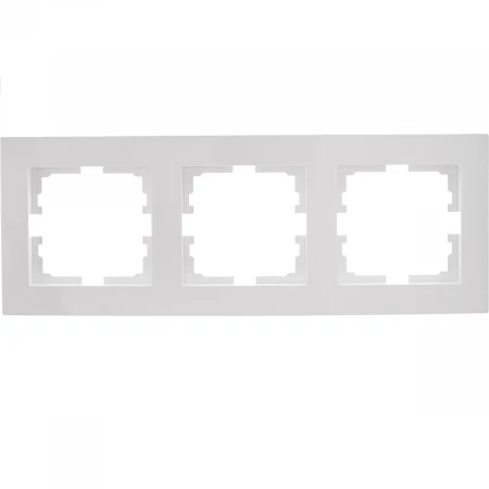 Рамка 3-ая горизонтальная Lezard Vesna белая 742-0200-148