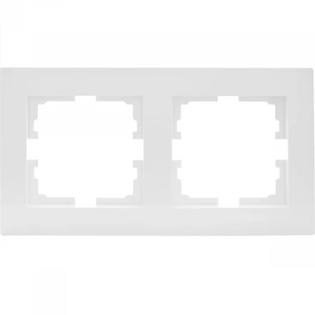 Рамка 2-ая горизонтальная Lezard Vesna белая 742-0200-147