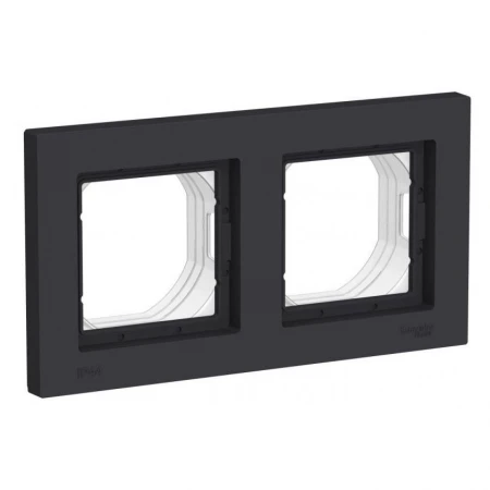 Рамка 2-постовая Systeme Electric AtlasDesign Aqua карбон ATN441002