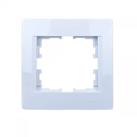 Рамка 1-ая горизонтальная Lezard Karina белая 707-0200-146