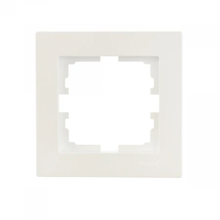 Рамка 1-ая горизонтальная Lezard Vesna белый жемчуг 742-3000-146