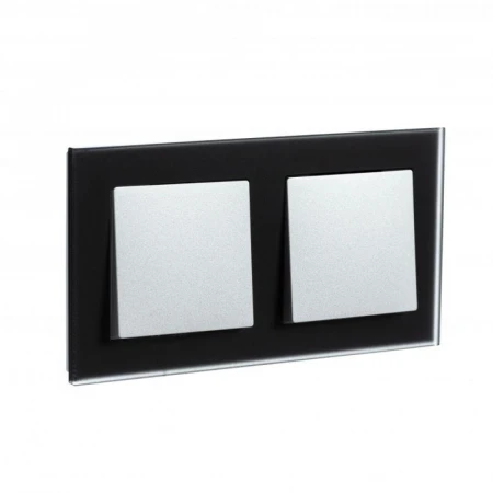 Рамка 2-постовая Systeme Electric AtlasDesign Nature черная ATN331002