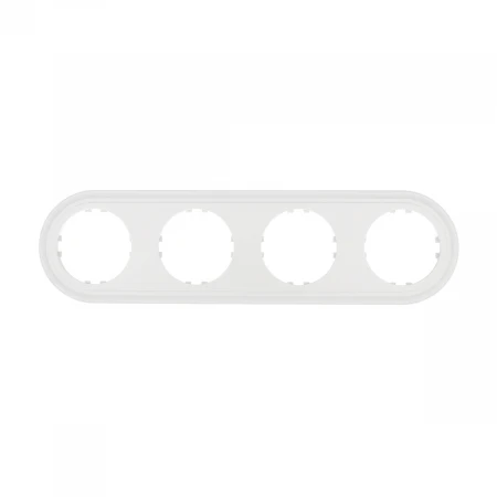 Рамка LK Studio 4-постовая круглая (белый) Vintage-Classic 889404-1