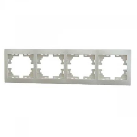 Рамка 4-ая горизонтальная Lezard Mira кремовая 701-0300-149