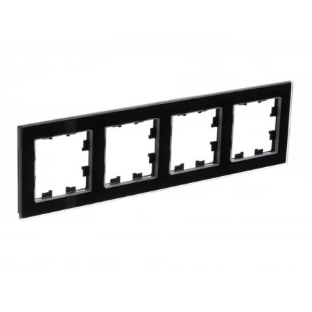 Рамка 4-постовая Systeme Electric AtlasDesign Nature черная ATN321004