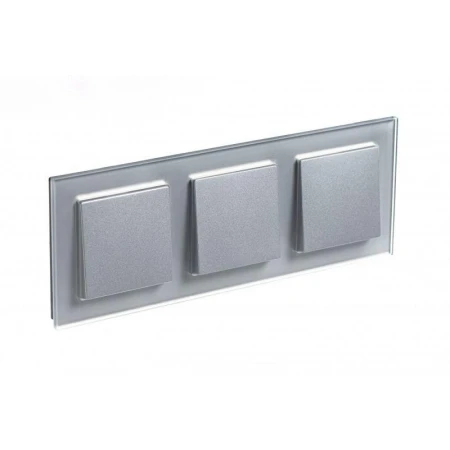 Рамка 3-постовая Systeme Electric AtlasDesign Nature алюминий ATN320303