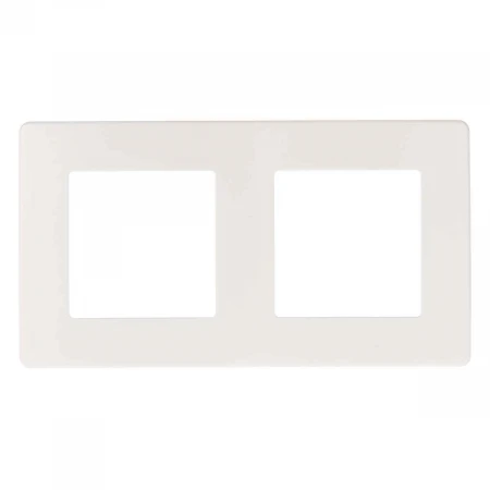 Рамка 2-постовая ЭРА 12 сатин белый 12-5102-01 Б0052509