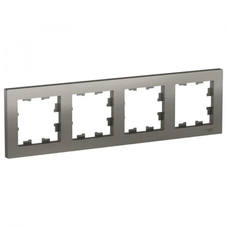 Рамка 4-постовая Systeme Electric AtlasDesign сталь ATN000904