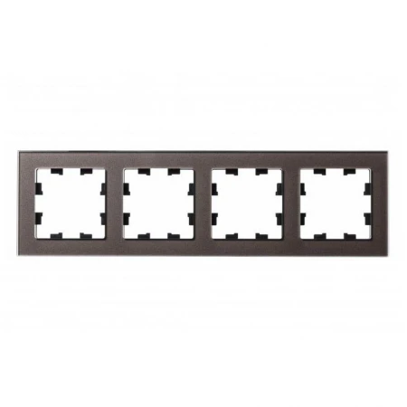 Рамка 4-постовая Systeme Electric AtlasDesign Nature мокко ATN320604