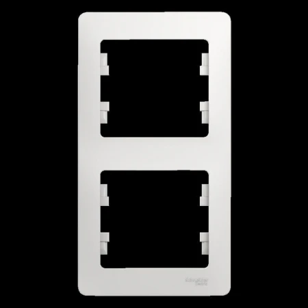 Рамка 2-постовая Systeme Electric Glossa белая GSL000106