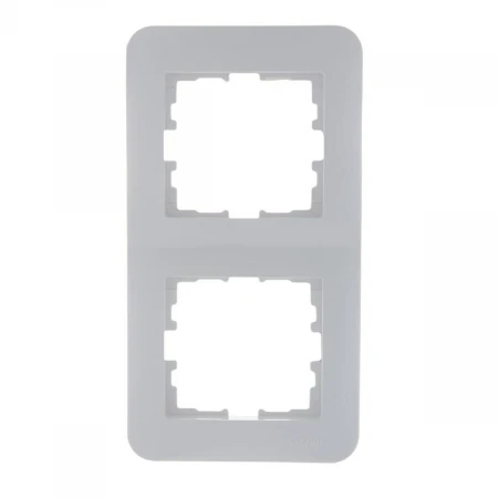 Рамка 2-ая вертикальная Lezard Karina Life белая 708-0200-152