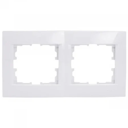 Рамка 2-ая горизонтальная Lezard Karina Life белая 708-0200-147