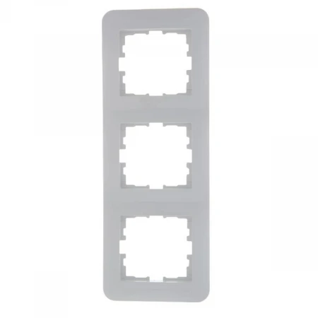 Рамка 3-ая вертикальная Lezard Karina Life белая 708-0200-153