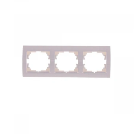 Рамка 3-ая горизонтальная Lezard Deriy белая 702-0200-148