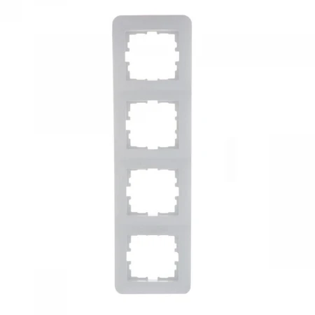 Рамка 4-ая вертикальная Lezard Karina Life белая 708-0200-154