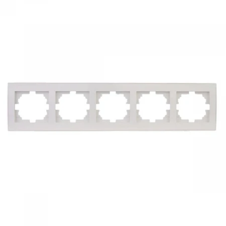 Рамка 5-ая горизонтальная Lezard Rain белая 703-0202-150