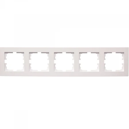 Рамка 5-ая горизонтальная Lezard Vesna белый жемчуг 742-3000-150
