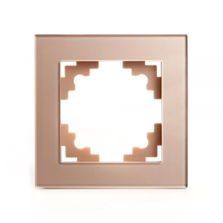 Рамка 1-постовая Stekker Катрин шампань GFR00-7001-02 39527