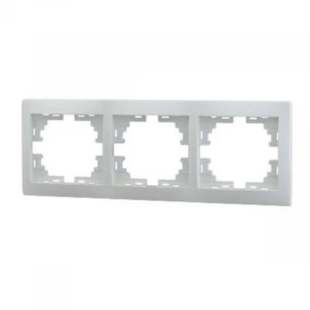 Рамка 3-ая горизонтальная Lezard Mira белая 701-0200-148