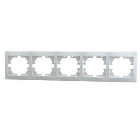 Рамка 5-ая горизонтальная Lezard Mira белая 701-0200-150