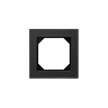 Рамка 1-постовая Liregus Epsilon стекло чёрное 28-236