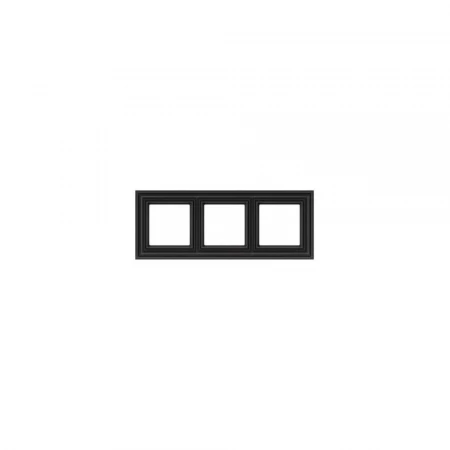 Рамка 3-постовая Liregus Retro черный матовый 29-245