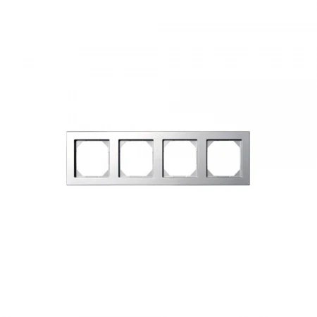 Рамка 4-постовая Liregus Epsilon серебро 28-189