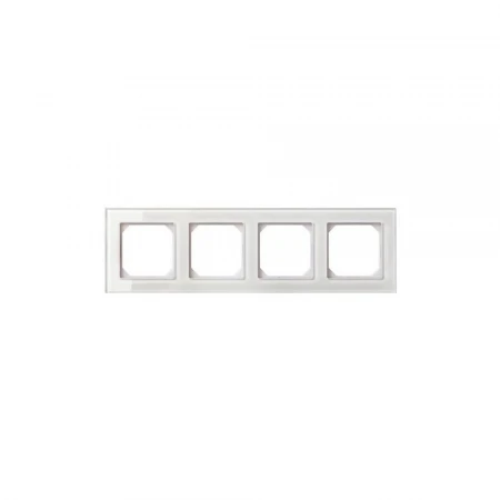 Рамка 4-постовая Liregus Epsilon стекло белое глянцевое 28-254