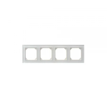 Рамка 4-постовая Liregus Epsilon стекло белое матовое 28-2321