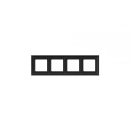 Рамка 4-постовая Liregus Retro черный матовый 29-246