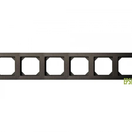 Рамка 6-постовая Liregus Epsilon антрацит 28-1206