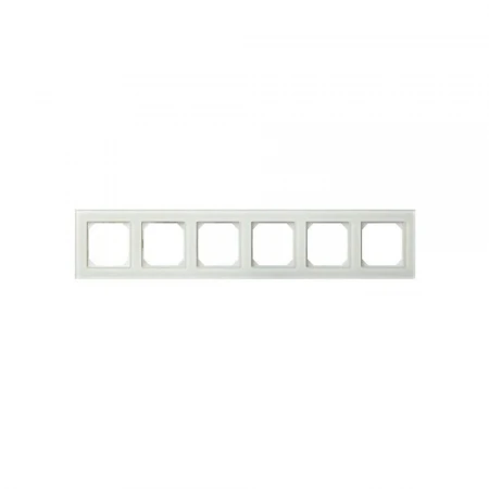 Рамка 6-постовая Liregus Epsilon стекло белое матовое 28-2351