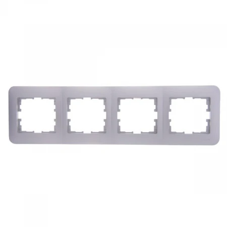 Рамка 4-ая горизонтальная Lezard Karina Life белый жемчуг 708-3000-149