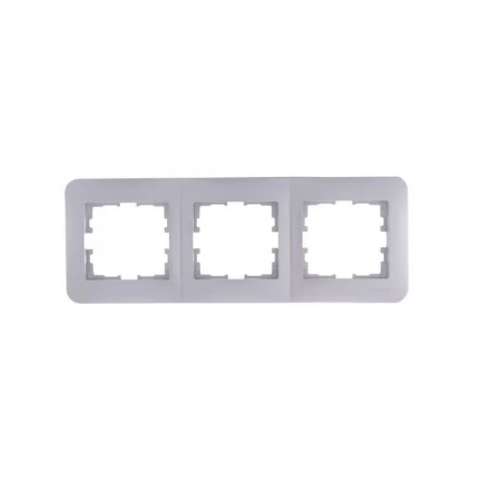 Рамка 3-ая горизонтальная Lezard Karina Life серебро 708-4300-148