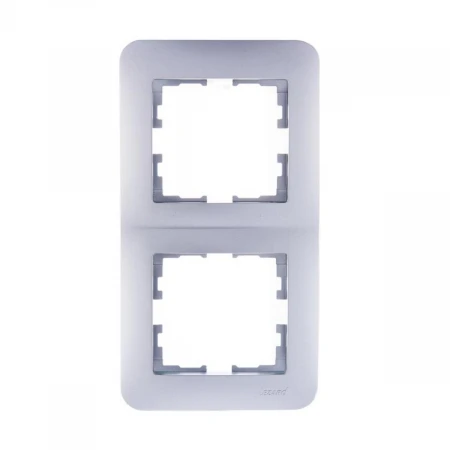 Рамка 2-ая вертикальная Lezard Karina Life белый жемчуг 708-3000-152