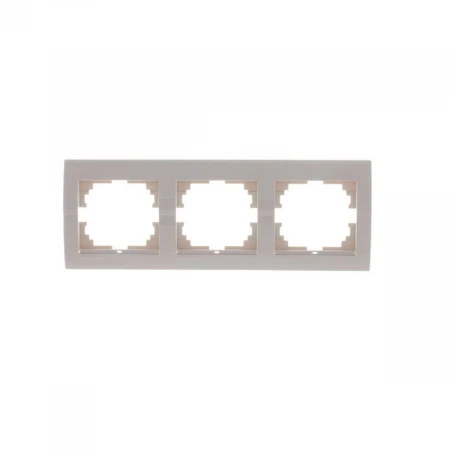 Рамка 3-ая горизонтальная Lezard Deriy кремовая 702-0300-148