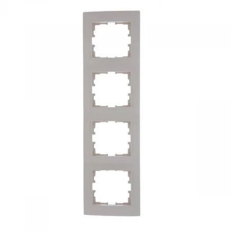 Рамка 4-ая вертикальная Lezard Karina кремовая 707-0300-154