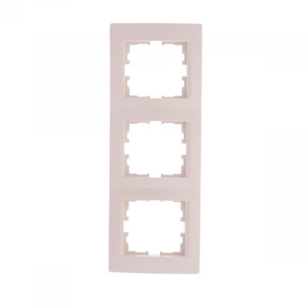Рамка 3-ая вертикальная Lezard Karina кремовая 707-0300-153