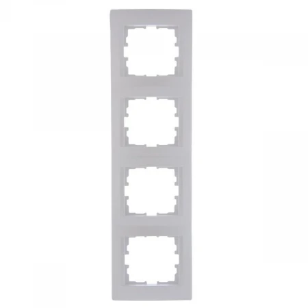 Рамка 4-ая вертикальная Lezard Karina белый жемчуг 707-3000-154
