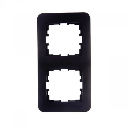 Рамка 2-ая вертикальная Lezard Karina Life черная 708-4200-152