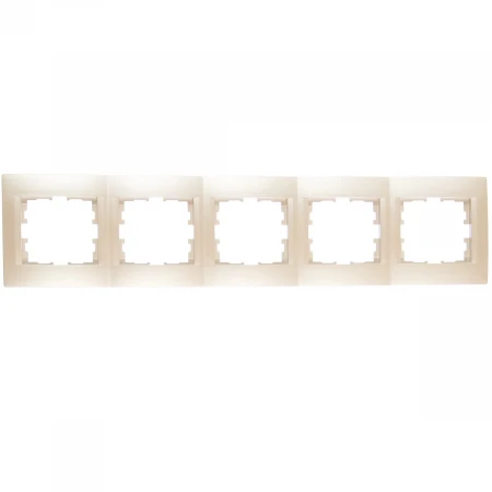 Рамка 5-ая горизонтальная Lezard Karina белый жемчуг 707-3000-150