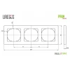 Рамка 3-постовая Liregus Epsilon белый 28-0423 Рамка 3-постовая Liregus Epsilon белый 28-0423