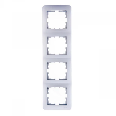 Рамка 4-ая вертикальная Lezard Karina Life серебро 708-4300-154