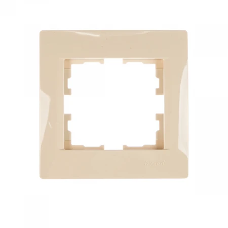 Рамка 1-ая горизонтальная Lezard Karina кремовая 707-0300-146